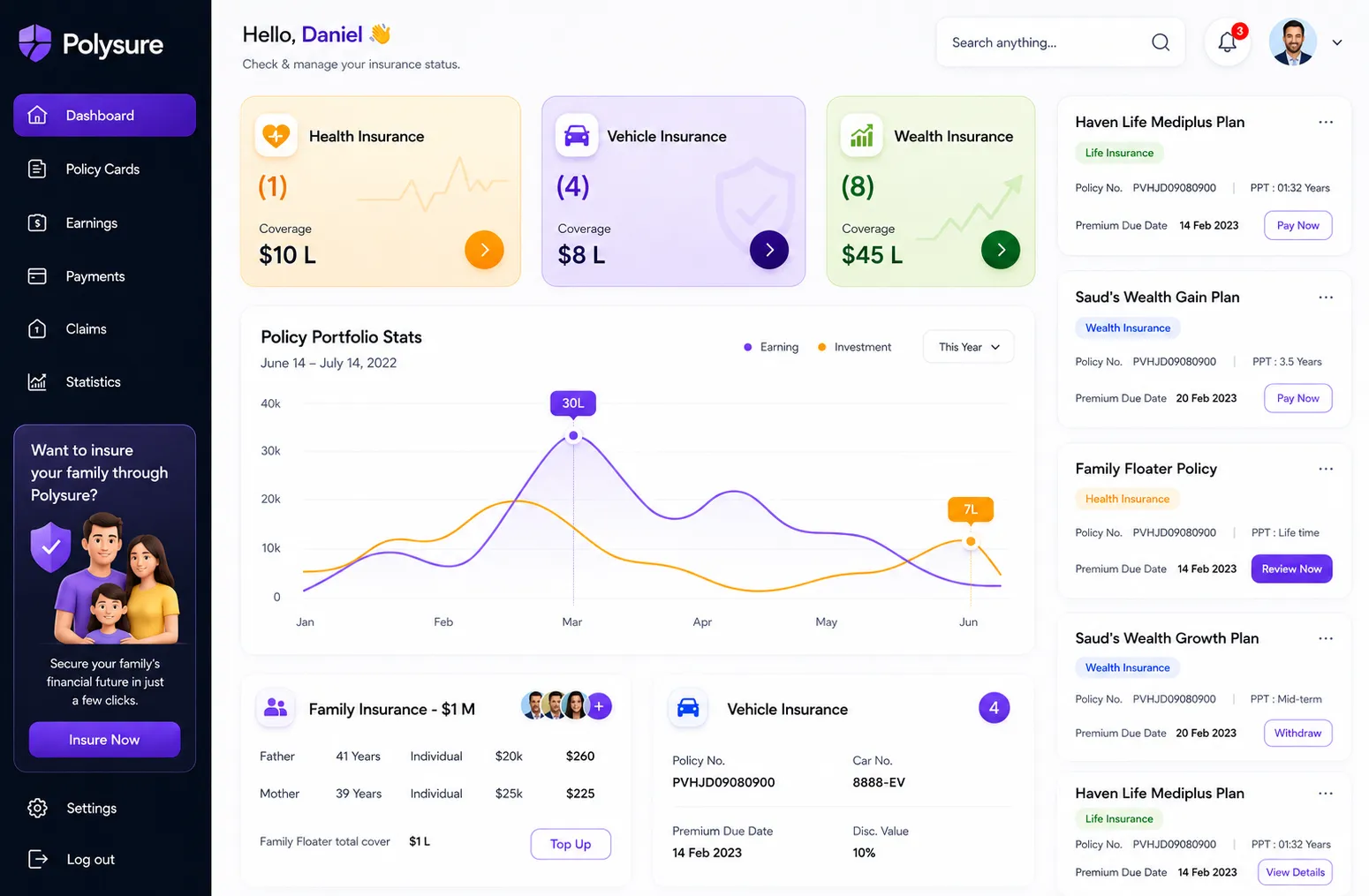 Personalized insurance customer engagement app