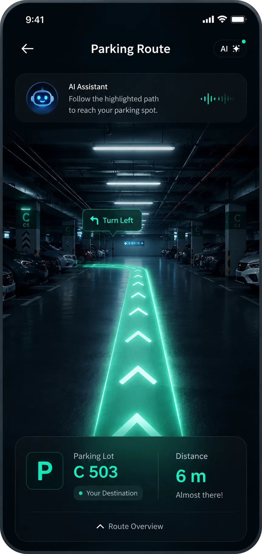 AI-Powered Parking Assistant app