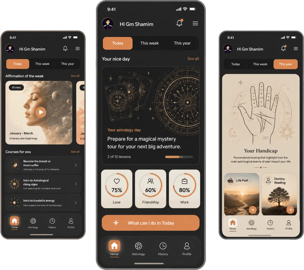Sample AI astrology app screen