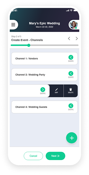 Tracks screen