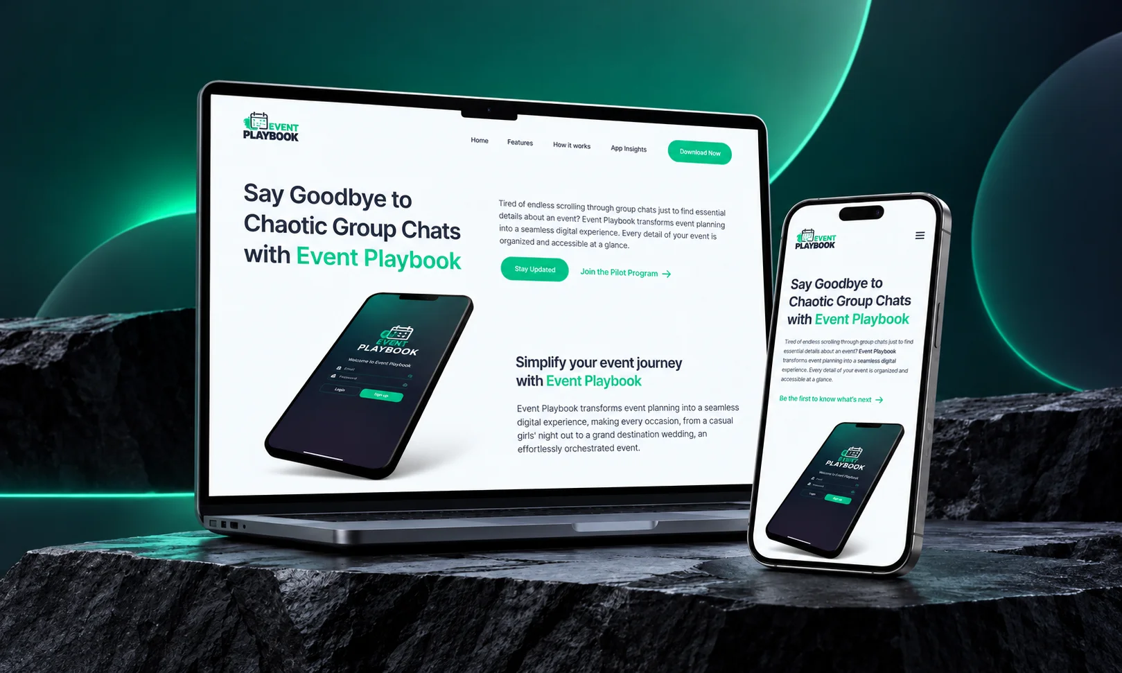 Event Playbook product landing page